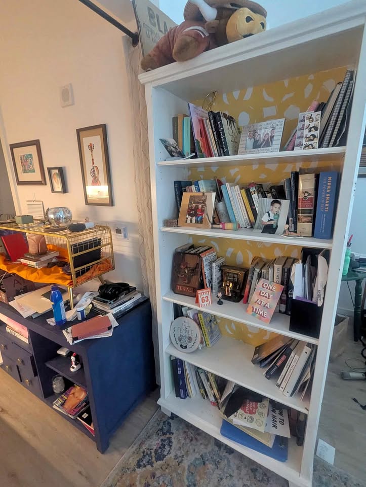 White bookshelf