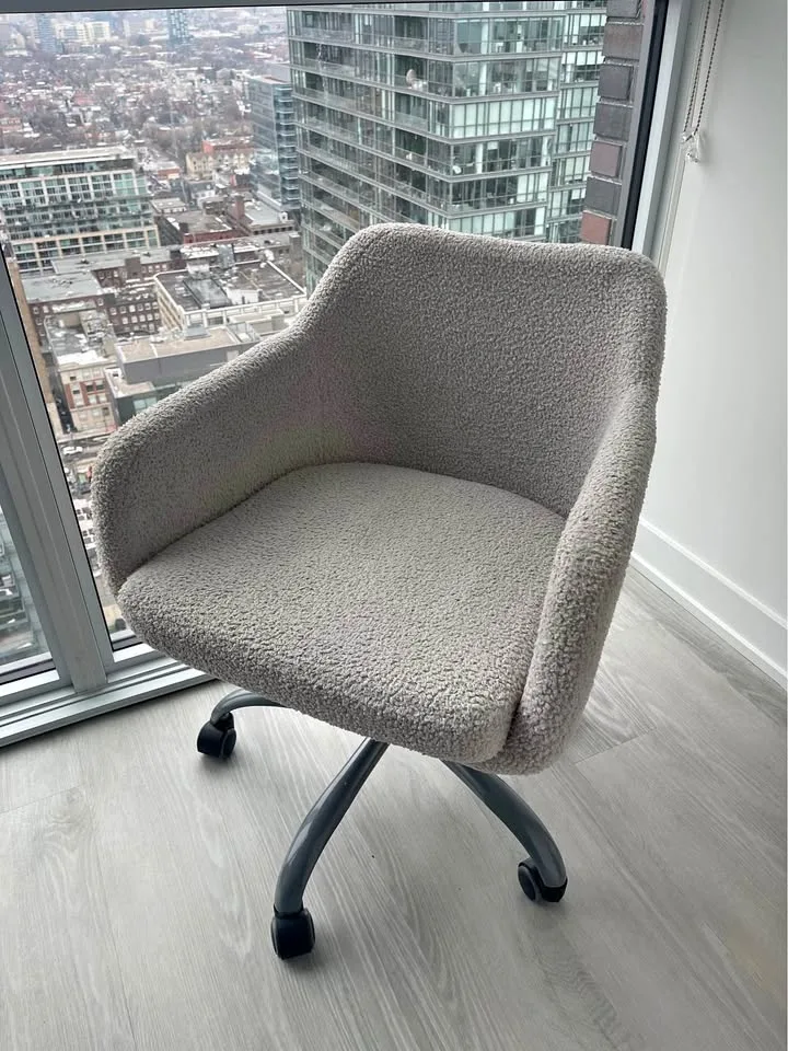 Linon Colton Sherpa Upholstered Office Chair