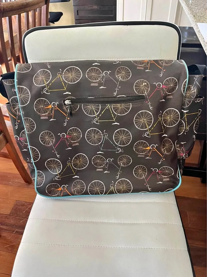 Bike motif laptop/messenger bag