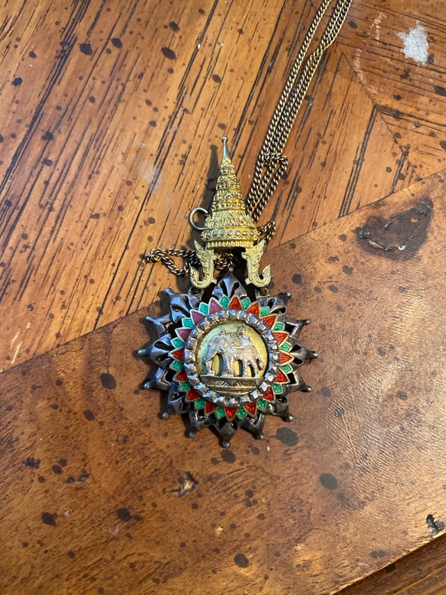 Vintage East India Elephant Necklace