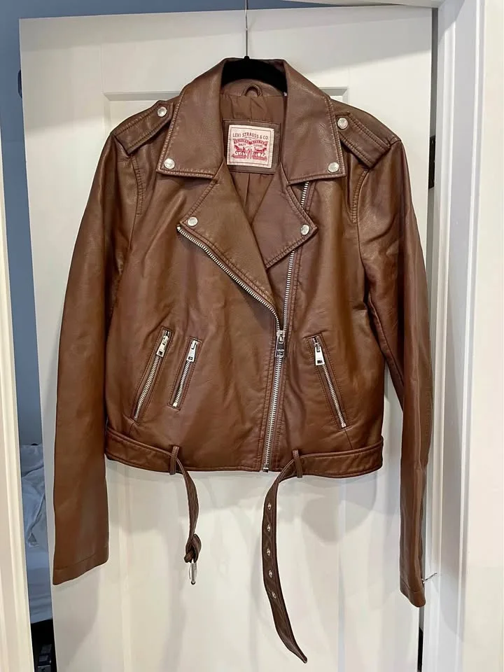 LEVI’s BROWN LEATHER MOTO JACKET