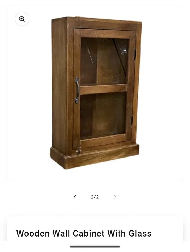 BRAND NEW Reclaimed Wood Wall Cabinets With Glass