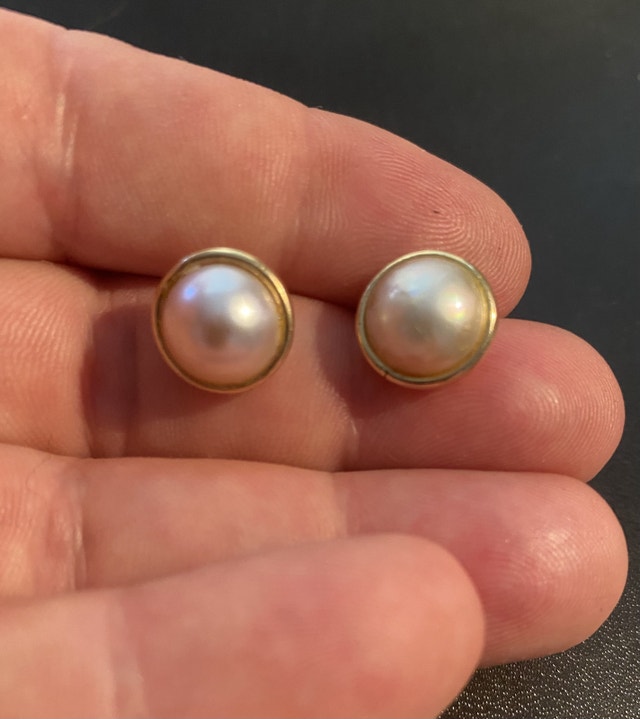 14K Gold Pearl Earrings - photo 3