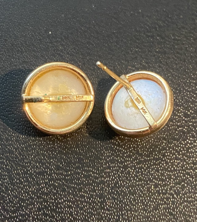 14K Gold Pearl Earrings - photo 4