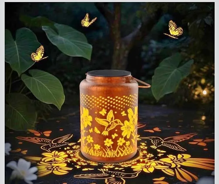 Solar Powered Hummingbird Lantern