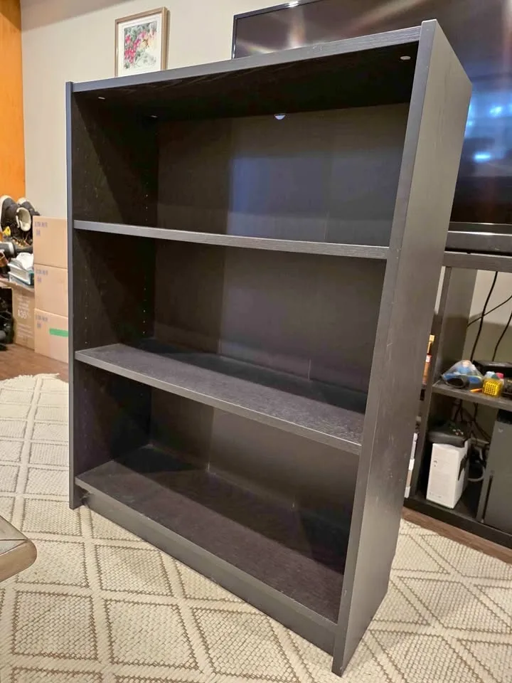 Ikea BILLY Bookcase, black oak effect, 80x28x106 cm