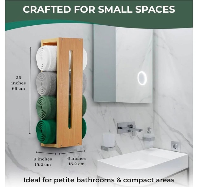 Nocer Bamboo Vertical Towel Rack - photo 3