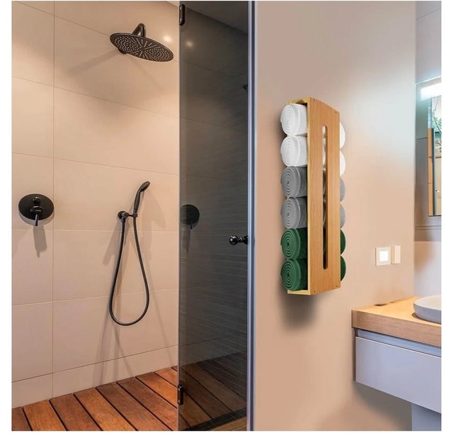 Nocer Bamboo Vertical Towel Rack - photo 4
