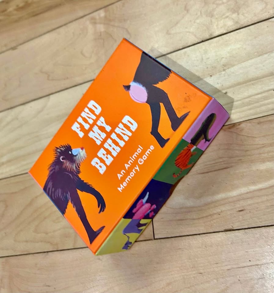 Find My Behind matching game (age 3+)