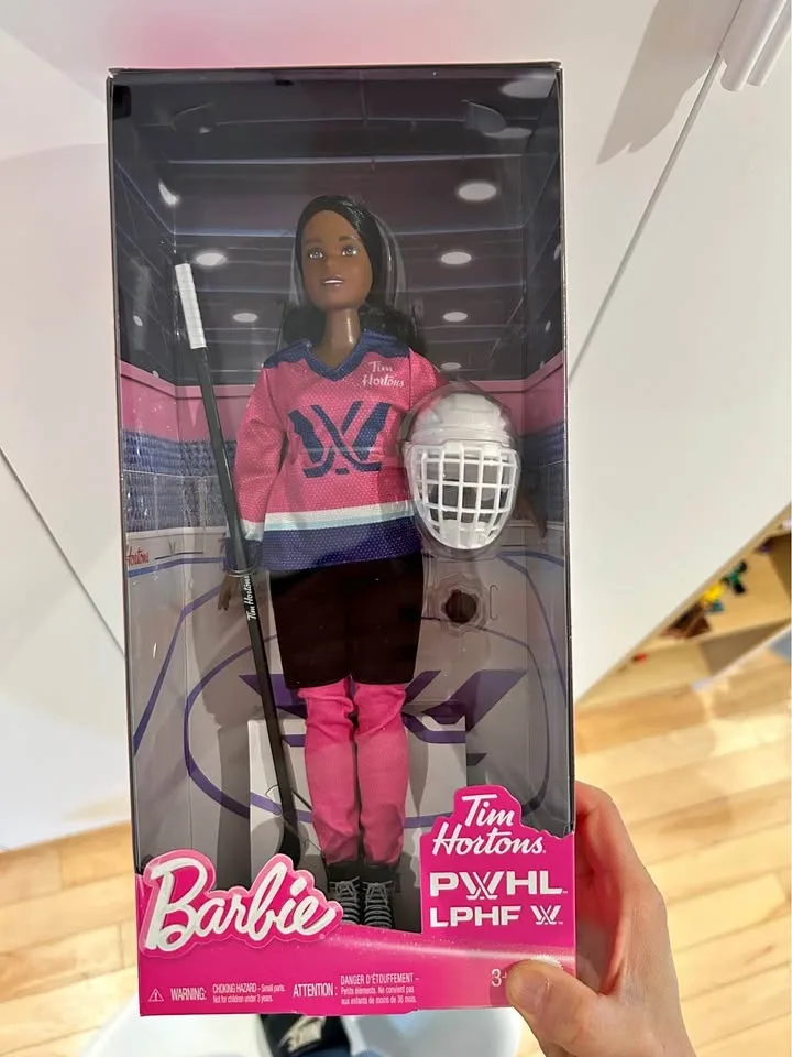 PWHL Tim Hortons Ice Hocey Barbie - Brunette BNIB