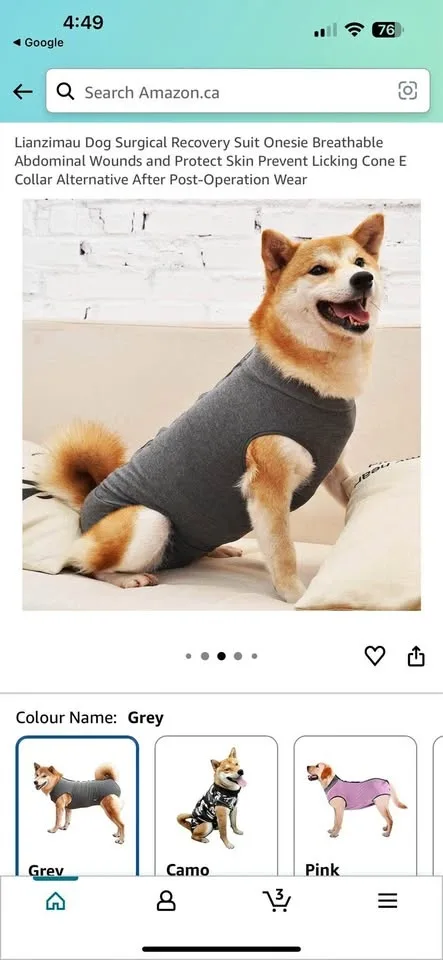 Dog pj/ recovery suit