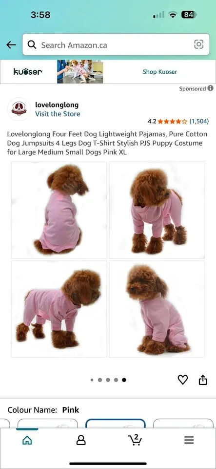 Dog jumpsuit