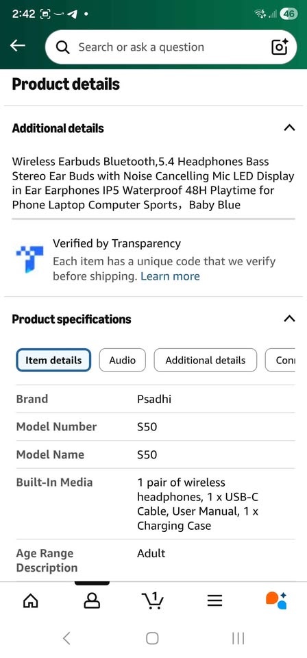 S50 True wireless earbuds - photo 3
