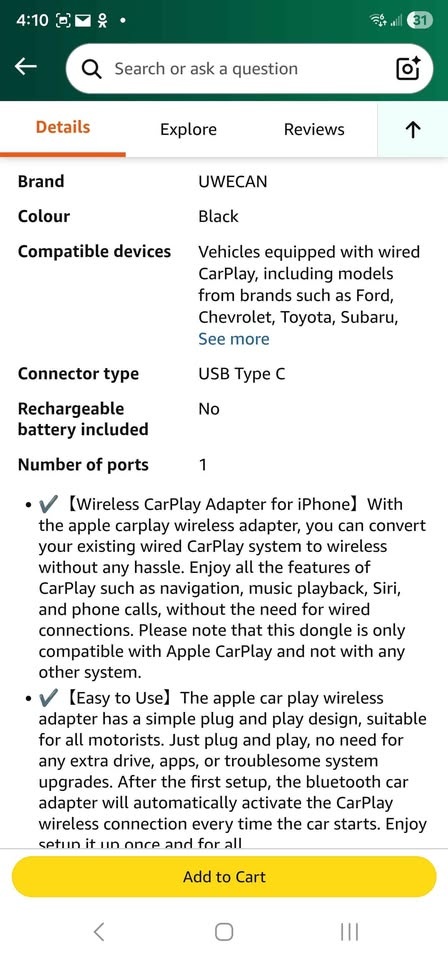 Android Auto wireless Adapter - photo 3