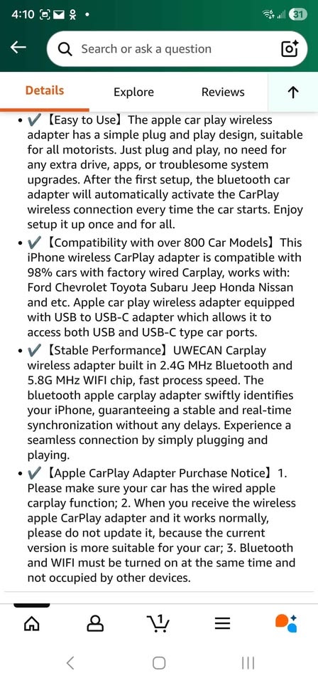Android Auto wireless Adapter - photo 4