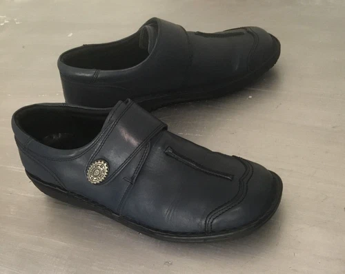 Volks Walkers Koeln Slip-On Navy Leather Loafers Size 41 - photo 3