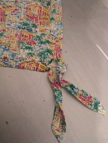TALBOTS Sweater Palm Trees Cityscape Sailboats Size S - photo 5