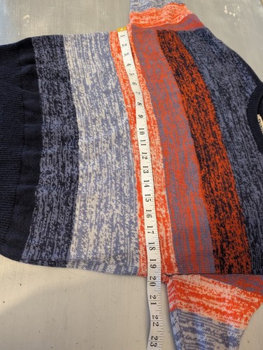 Aritzia TNA Blue Orange Striper Crewneck Sweater XXS - photo 3