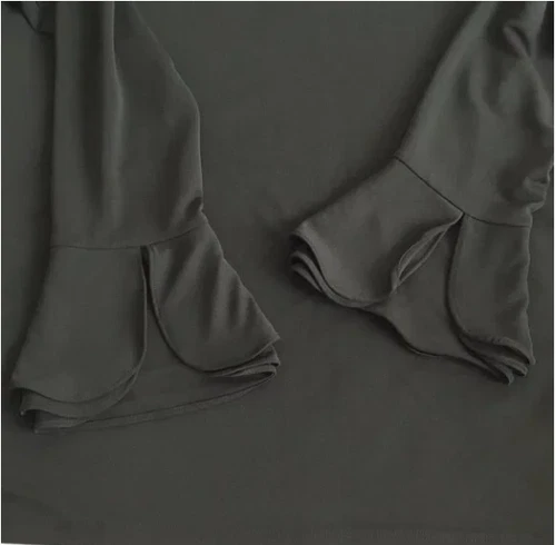 Calvin Klein Black Sleeve Blouse Sz M - photo 4