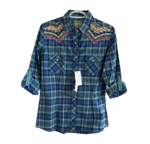 NWT Panhandle Slime Vintage Plaid Western Shirt