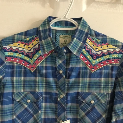 NWT Panhandle Slime Vintage Plaid Western Shirt - photo 3