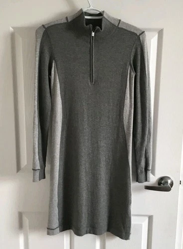 Tommy Bahama 1/4 zip grey sweater dress XXS