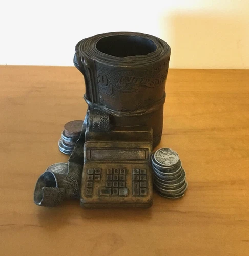 RARE VINTAGE BANK CALCULATOR COINS & ROLL of DOLLARS - photo 2