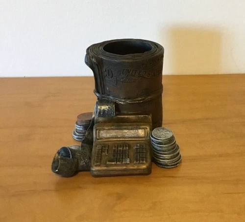 RARE VINTAGE BANK CALCULATOR COINS & ROLL of DOLLARS - photo 3