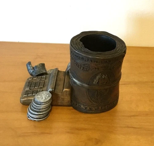 RARE VINTAGE BANK CALCULATOR COINS & ROLL of DOLLARS - photo 5
