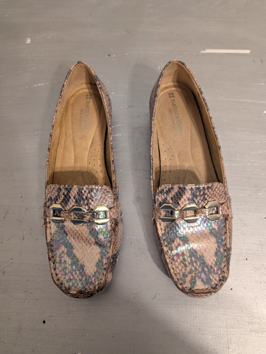 Naturalizer Gala Snake Loafers Gold Chain Size 8M - photo 4