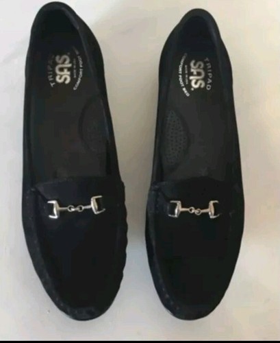 SAS Metro Women’s Suede Leather Shoes Black Sz 8 N