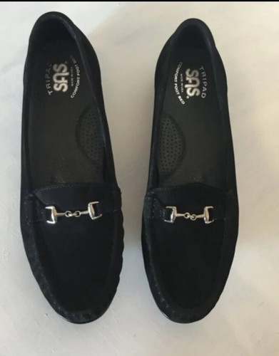 SAS Metro Women’s Suede Leather Shoes Black Sz 8 N - photo 2