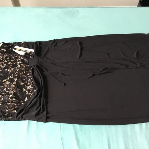 NWT LORI M BLACK Lace Cocktail DRESS SLEEVELESS NWT SIZE L - photo 5