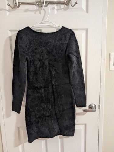 Aritzia Dress Sunday Best Fuzzy Black Size M - photo 2