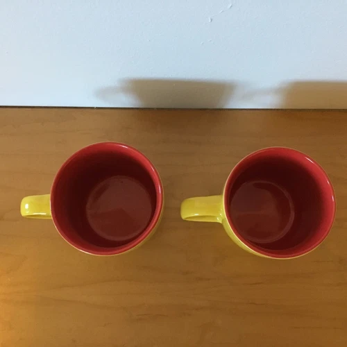 Kahlua Mugs Lot 2 Deja Brew and Sorry I'm Latte Ceramic Red Yell - photo 3