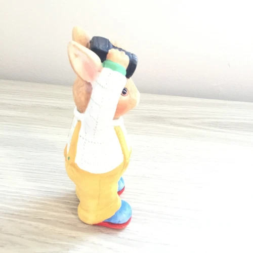 Vintage Bunny Figurine Holding Camera - photo 2