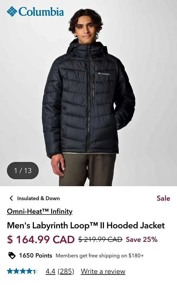 Mens columbia jacket