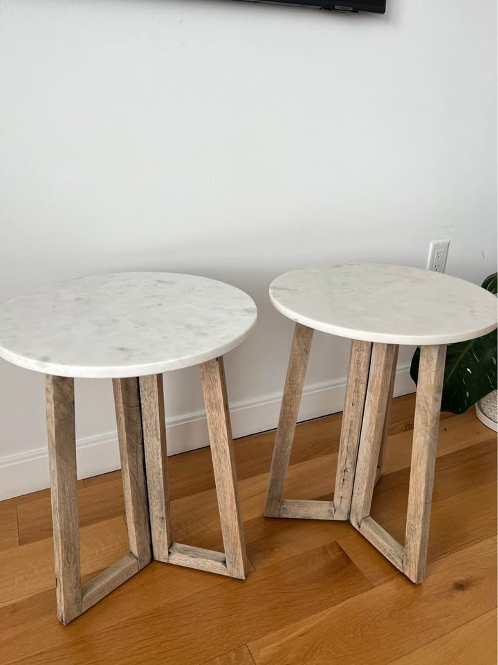 marble top side table