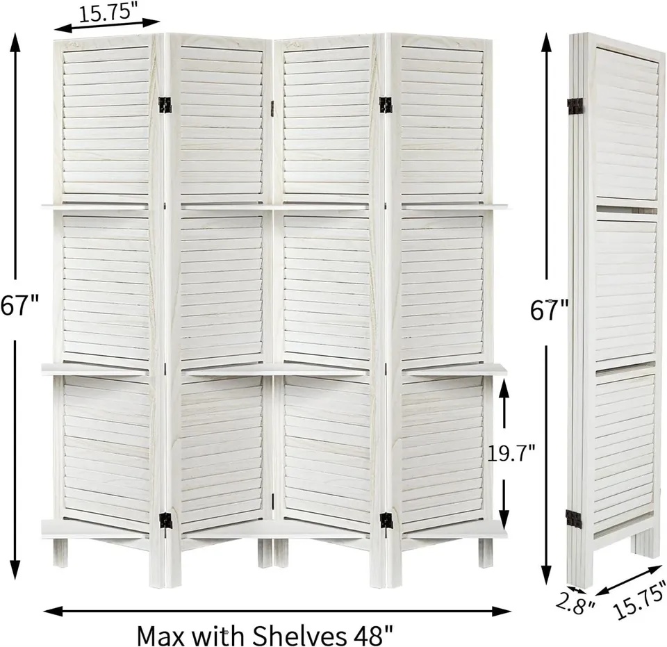 5.6 Ft Room Divider (1Set,4Panels) - photo 2