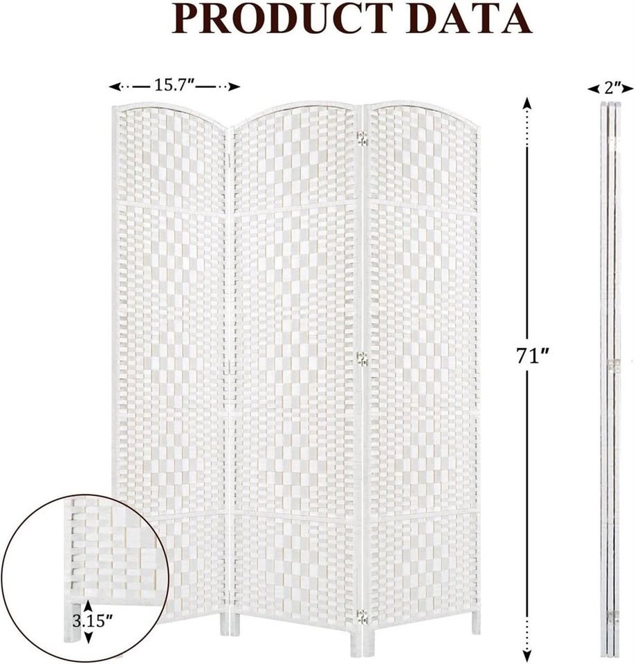6 ft Tall Room Divider (1Set,3Panels) - photo 2