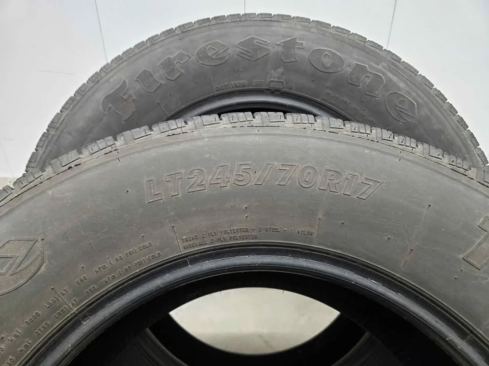 Two Firestone Tires- LT245/70R17 image indicator(8)