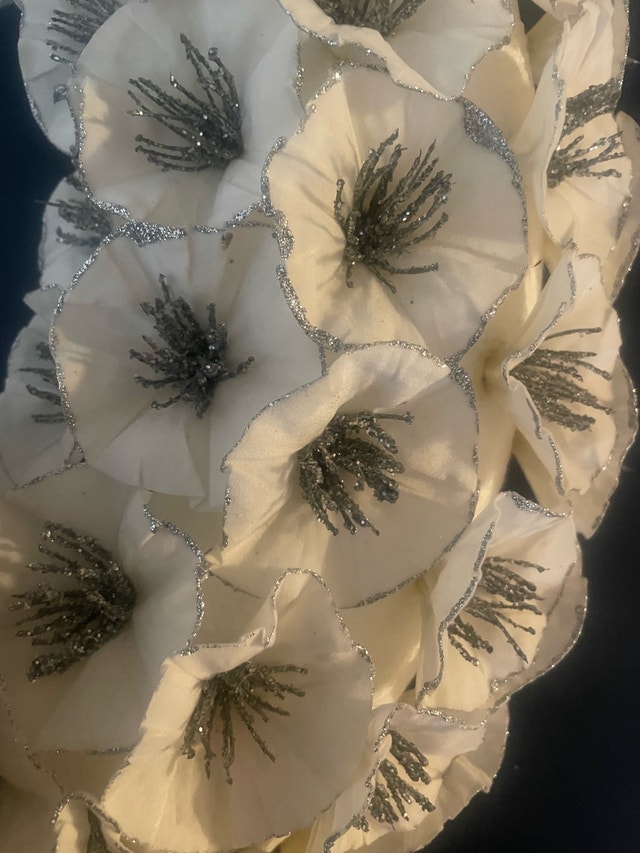 Floral white Christmas Wreath- 24” - photo 2