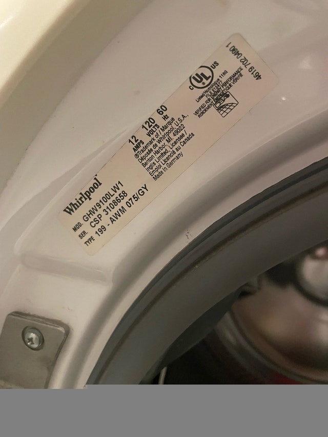 Whirlpool duet Washing machine parts - photo 4