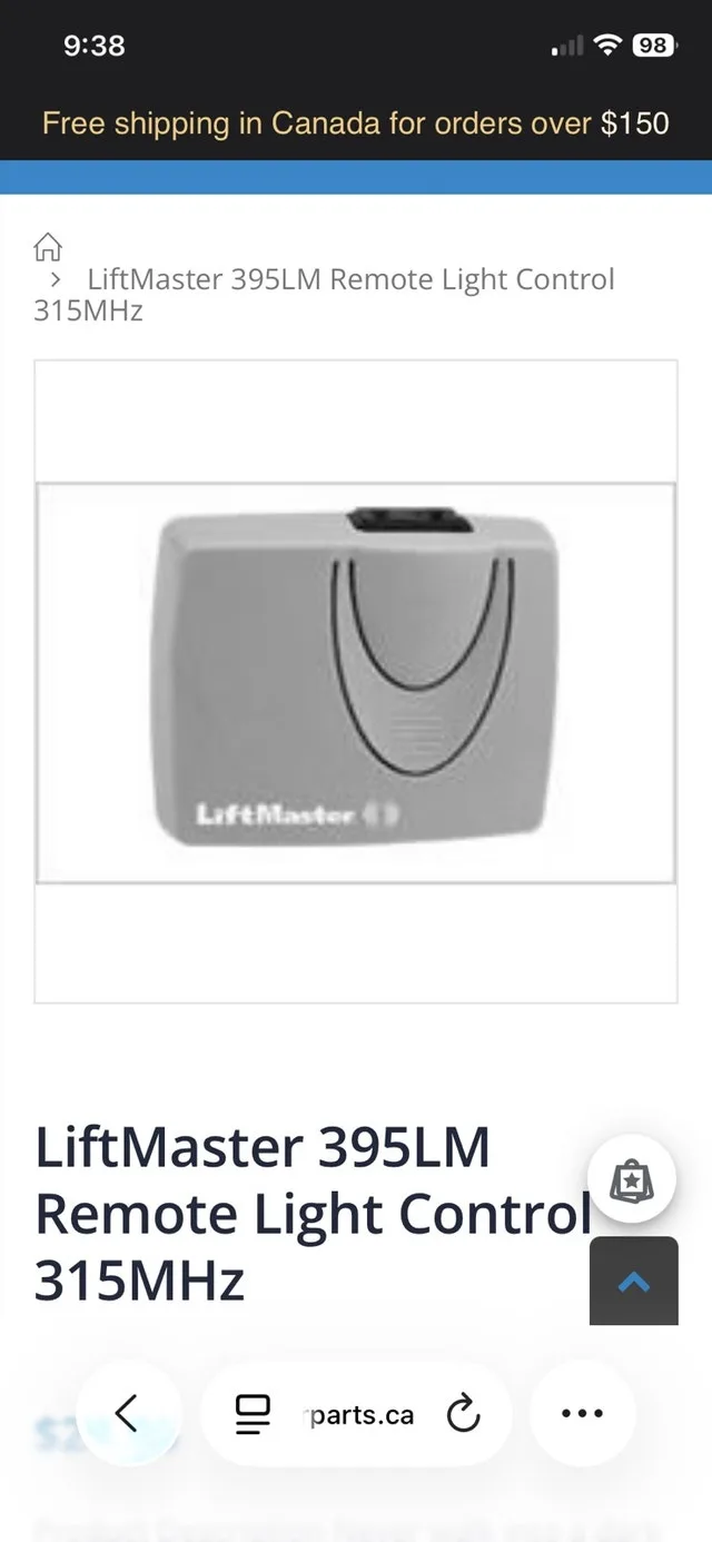 LiftMaster 395LM Remote Light Control image indicator(3)