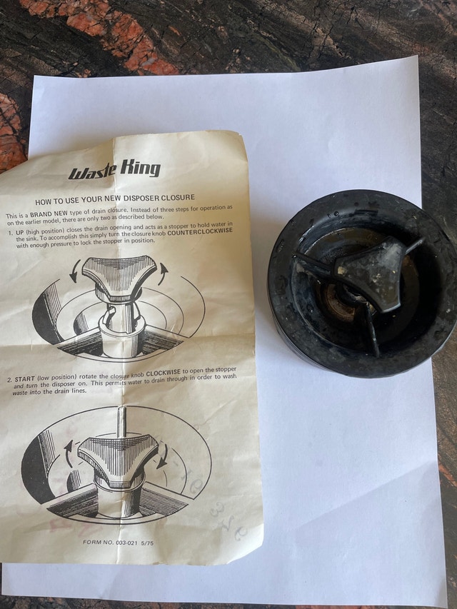 Waste king disposer cover