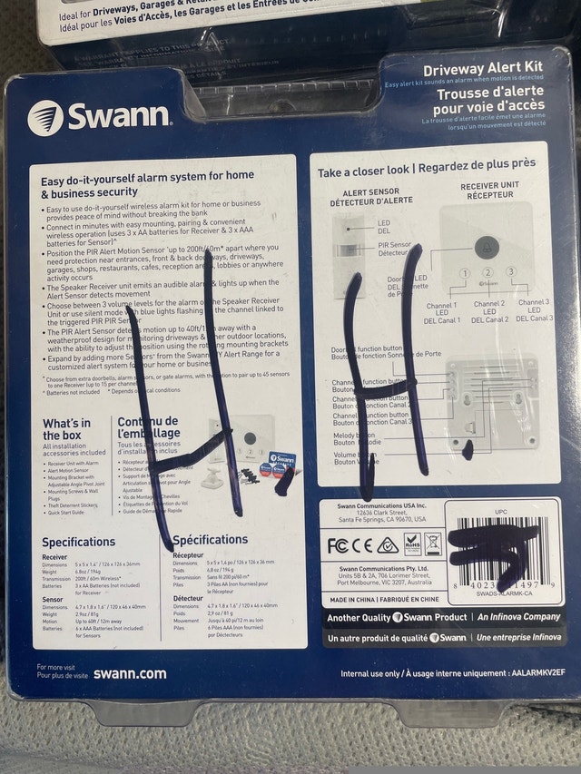 Swann driveway alert & gate alert kit - new - photo 2