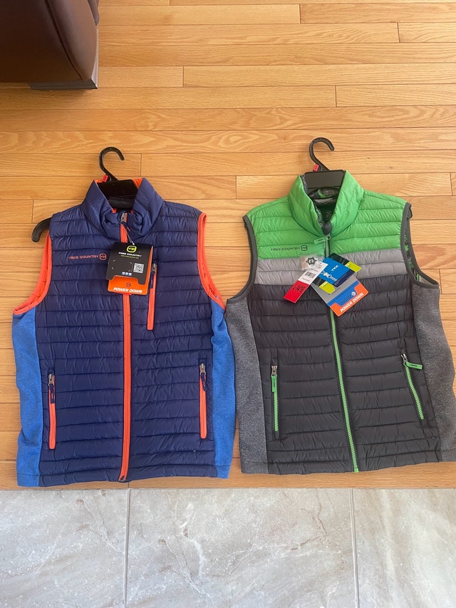 New feather & down vest jacket - youth 14-16