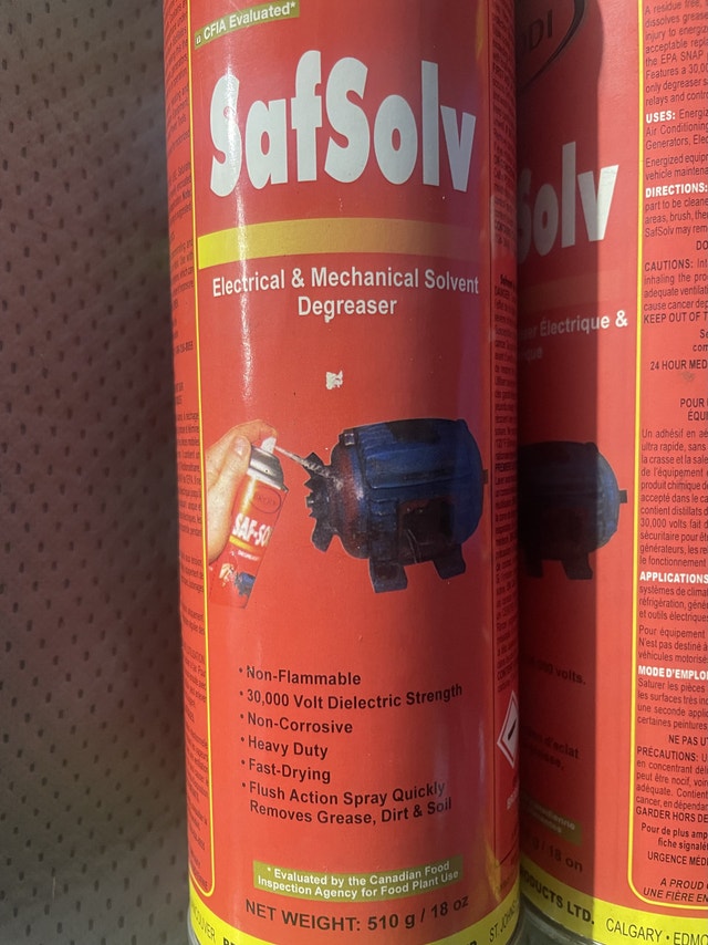 Brodi Safsolv Electrical & mechanical solvent degreaser