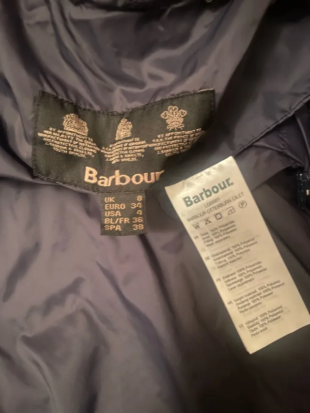 Barbour Vest Jacket - Navy Blue - Otterburn Gilet size US 4 image indicator(4)