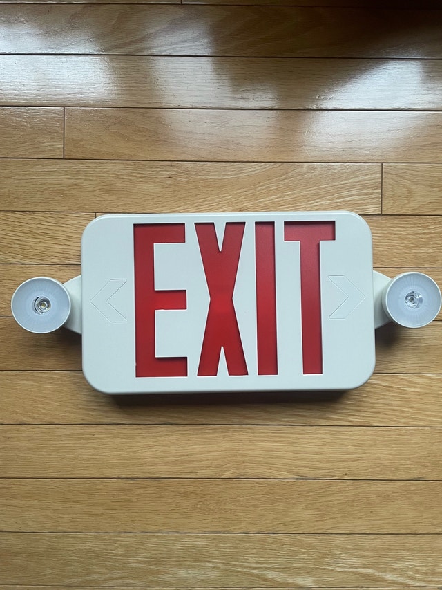 Exit Sign with emergency lights